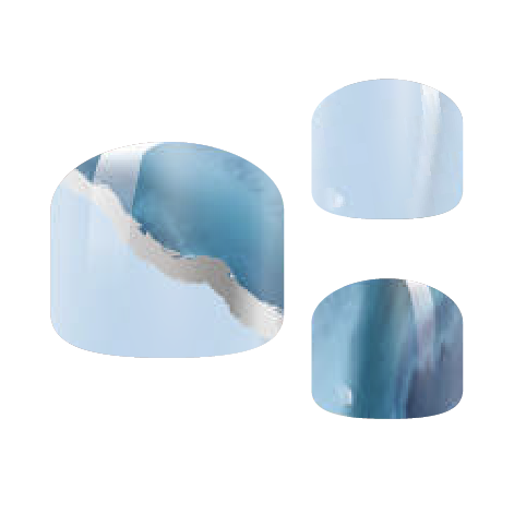 UV Gel Fußfolien - Blue Motion