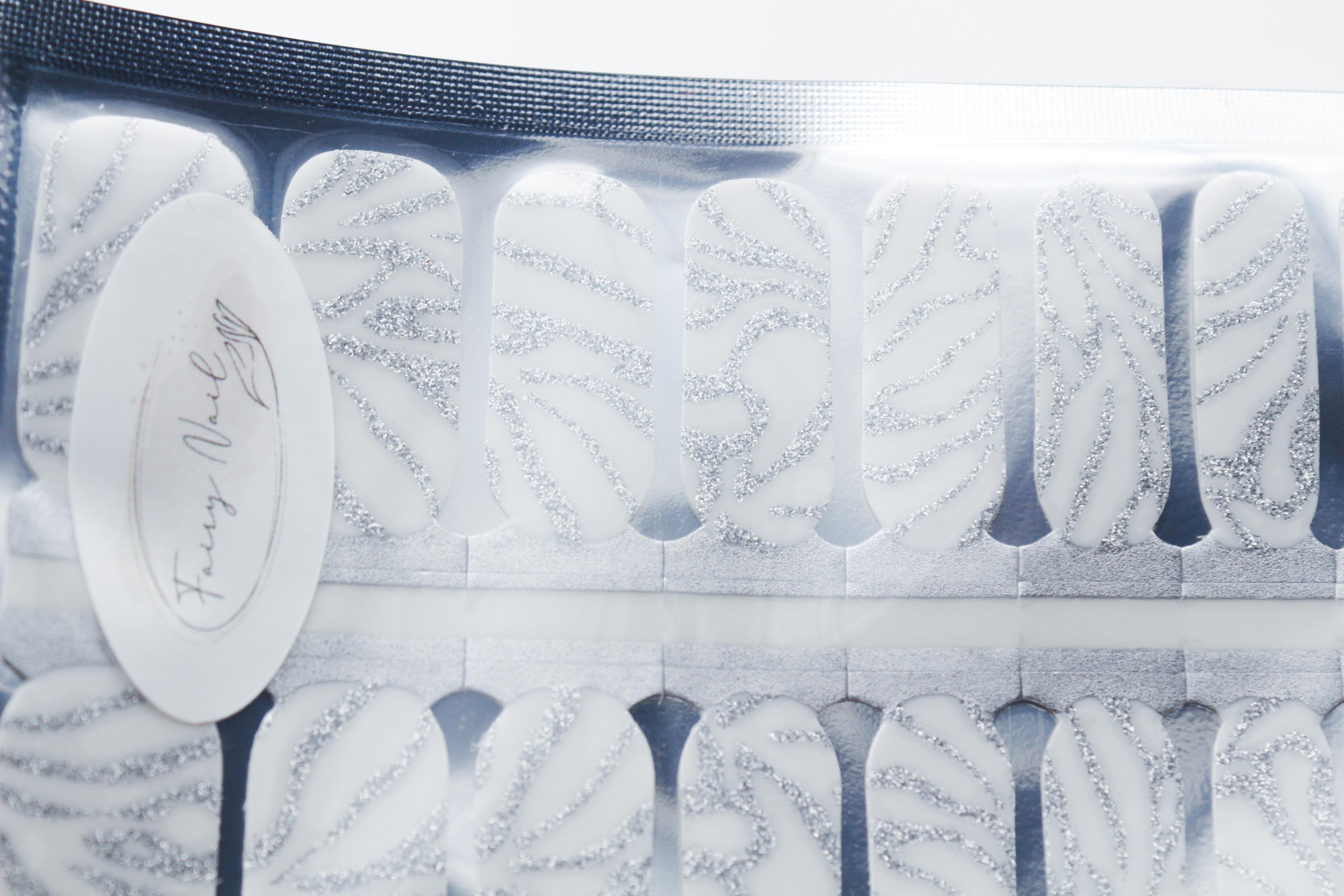 Zebra - Silver Glitter