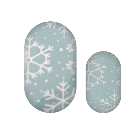 Metallic Snowflake - Blue & Silver