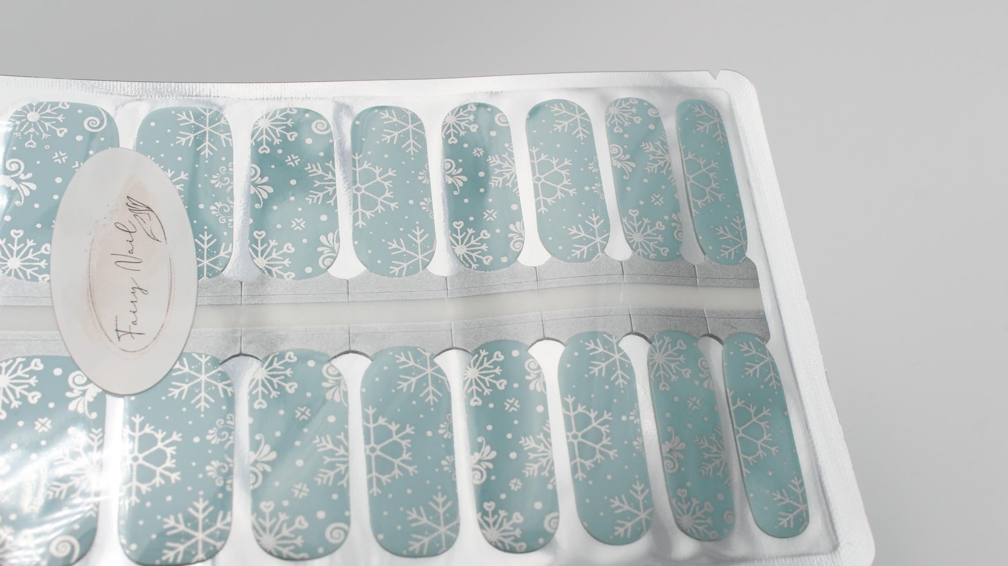 Metallic Snowflake - Blue & Silver