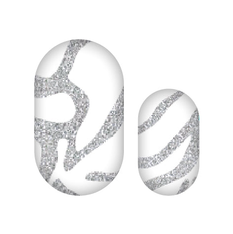 Zebra - Silver Glitter