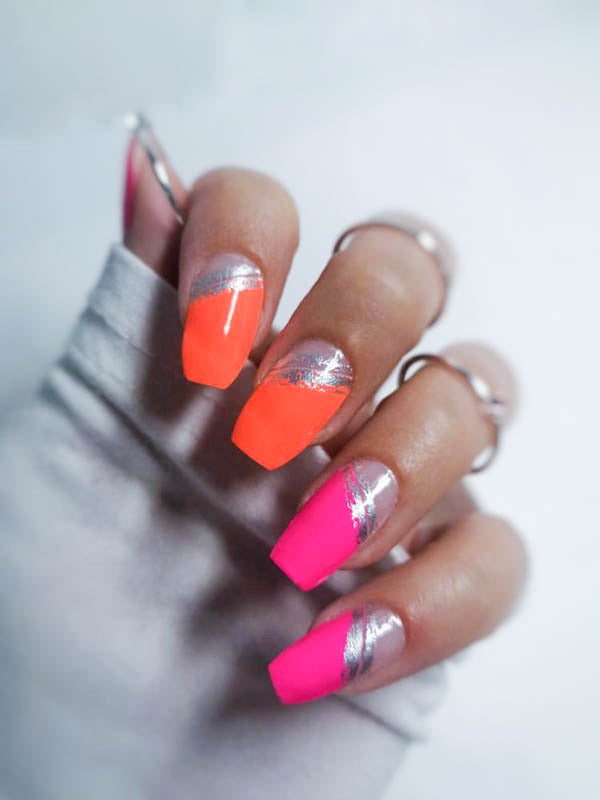 Hope - Color Blocking Neon & Silver