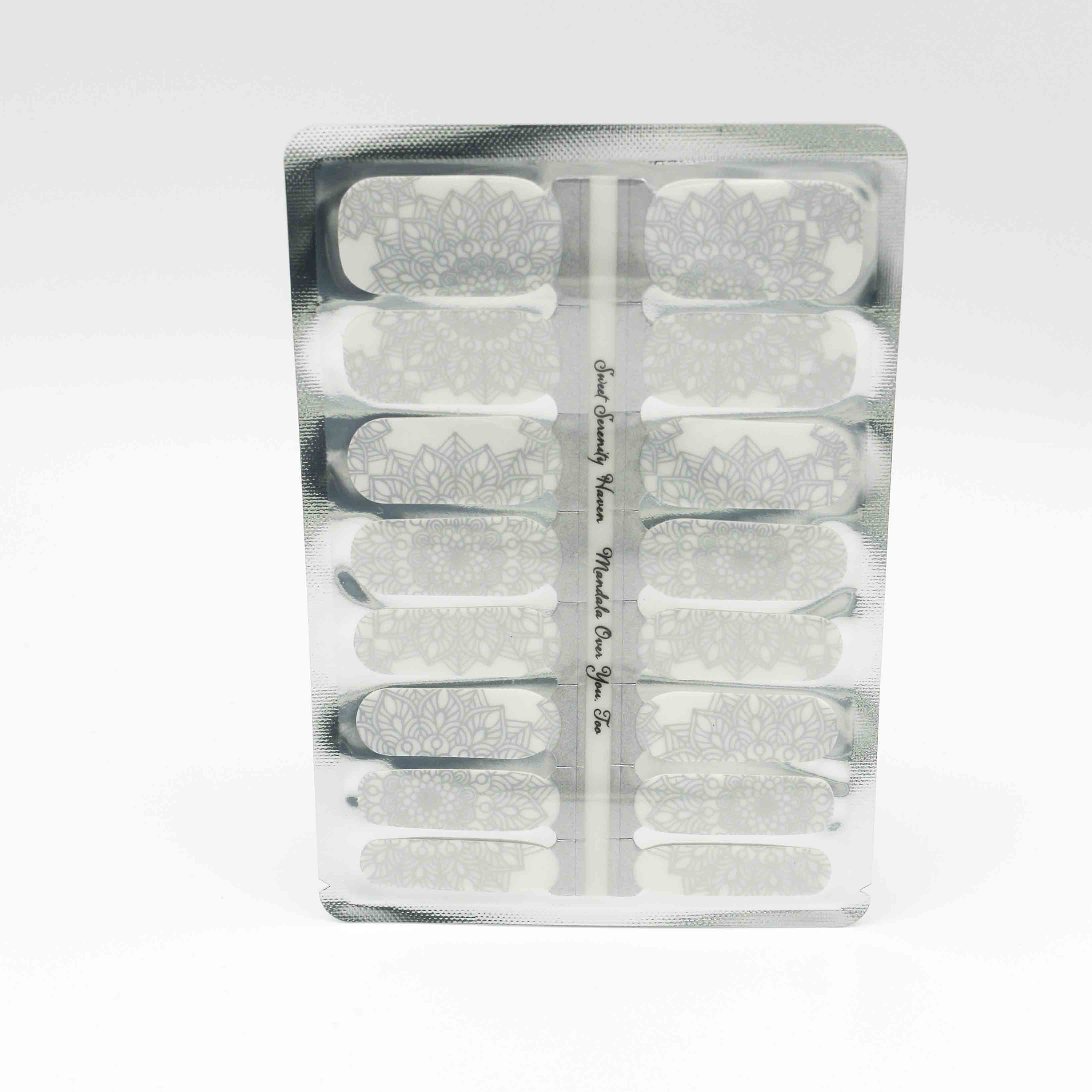 Mandala over you, too - white & silver