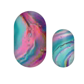 Mit Ecken und Kanten: UV Gel Folien - Colorful Marble