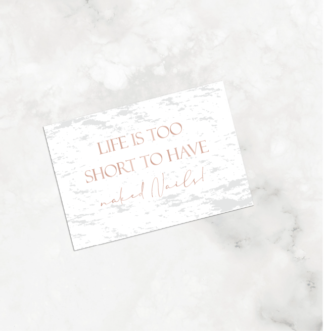 Postkarte "Life is too short"
