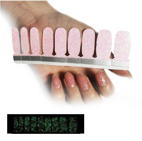 Rosa Glitter - Glow in the dark!