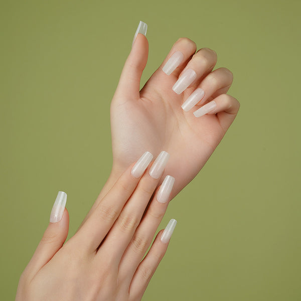 Produktbild von JMEOWIO French Tip Nagelfolien - Weiß Transparent Gel Nail Sticker
