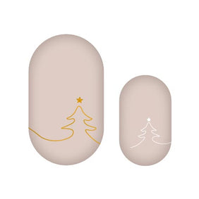 Under the christmas tree - gold & white