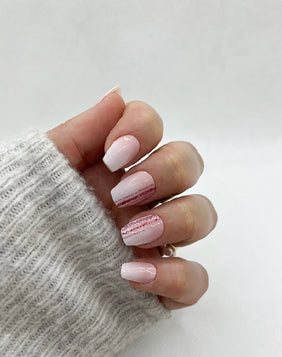 Glitter Stripes - Pink
